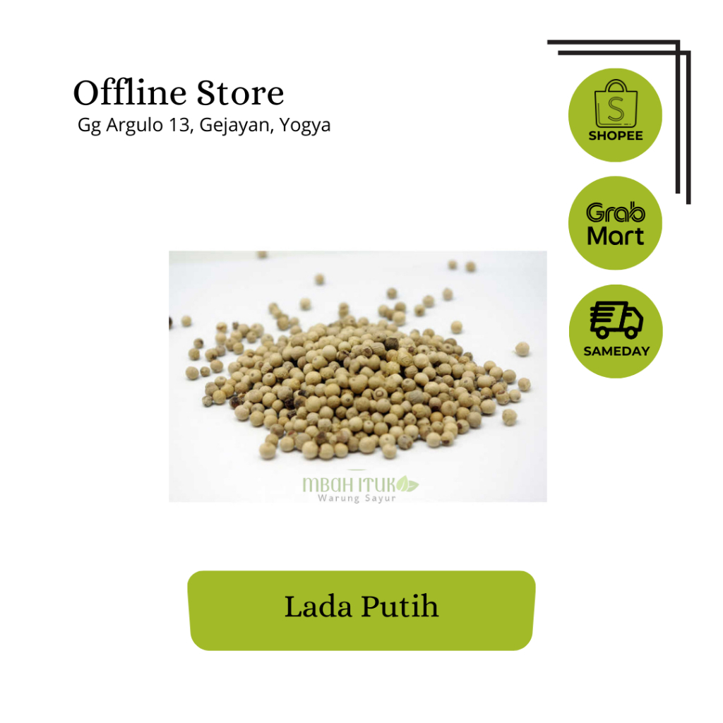 

Lada Putih / Merica - Warung Sayur Mbah Ituk Jogja