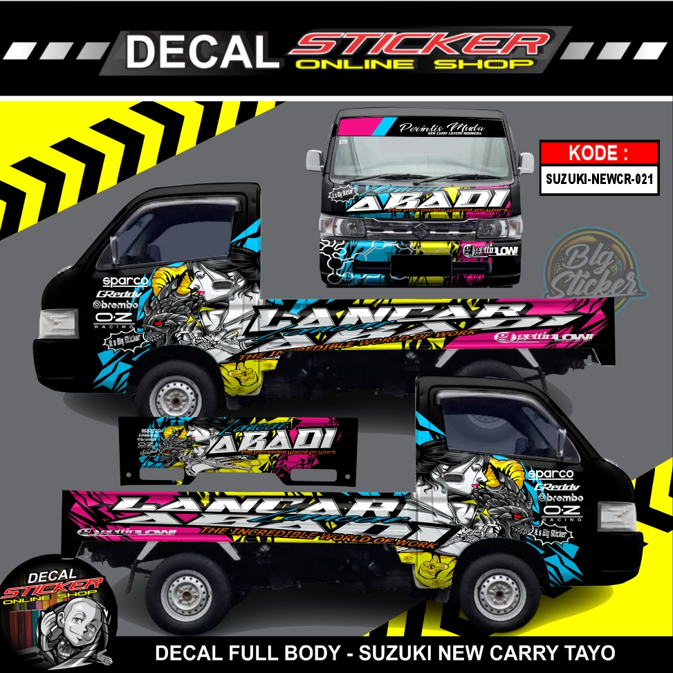 DECAL MOBIL NEW CARRY TAYO PICKUP FULL BODY