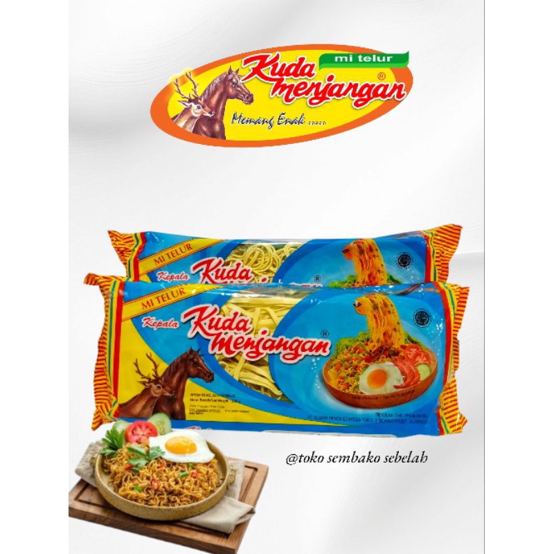 

Mie Telur Cap Kepala Kuda Menjangan || Varian Kecil Dan Lebar || Kemasan 200gr