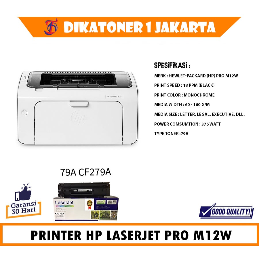 Printer Hp LaserJet Pro M12W