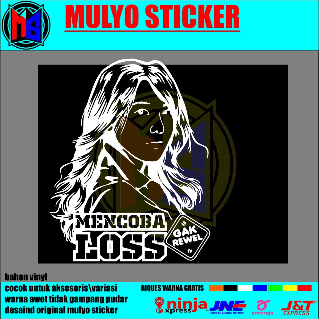STIKER MOBIL STIKER KACA SAMPING STIKER KATA KATA LOS RA REWEL