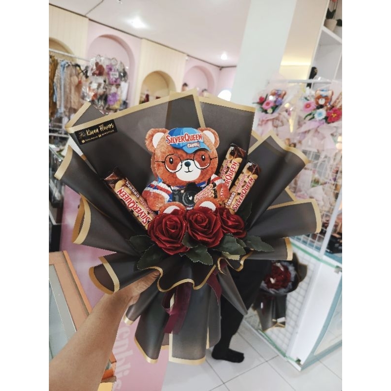 

Buket coklat bear valentine murah