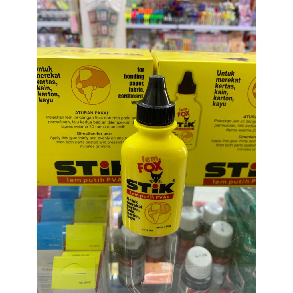 

Lem Fox Stik 60 Gram / Lem Putih PVAC