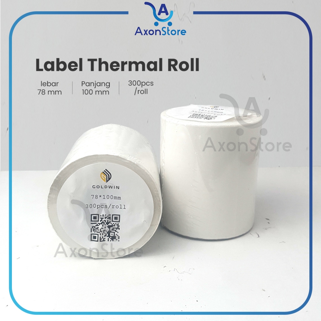 

300 pcs Label Thermal Barcode 78 x 100 mm Sticker Resi 3x4 78x100 Termal Stiker