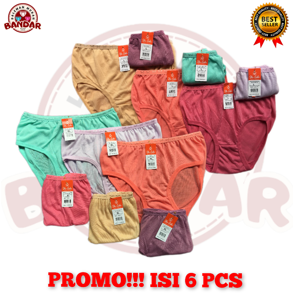 PROMO TERLARIS (COD) 6 PCS CELANA DALEM WANITA / Celana dalem wanita dewasa / cd wanita