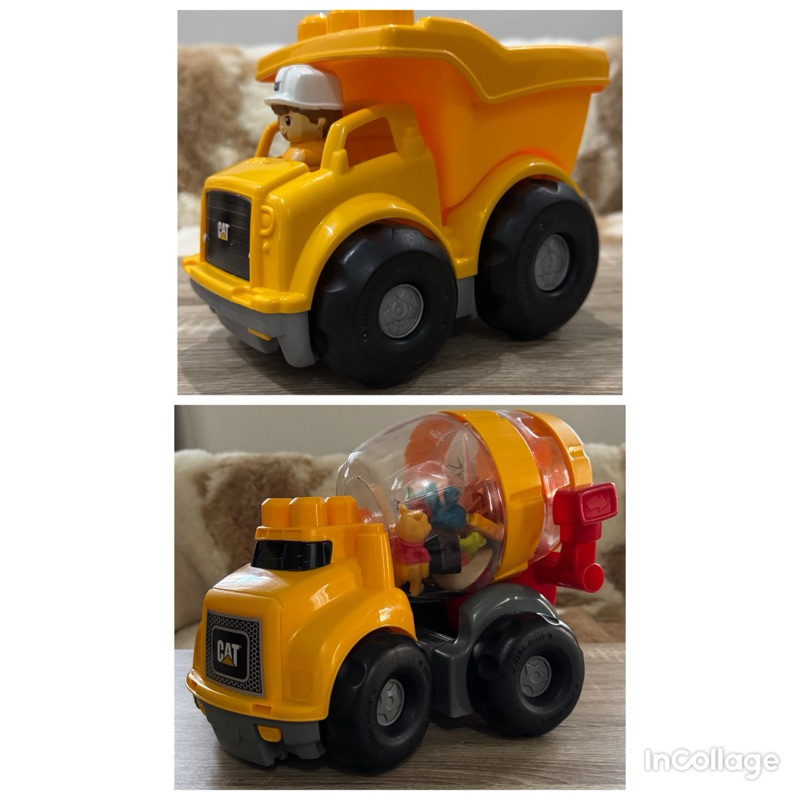 mega block cat - cat dump truck - mixer truck/ truk molen preloved