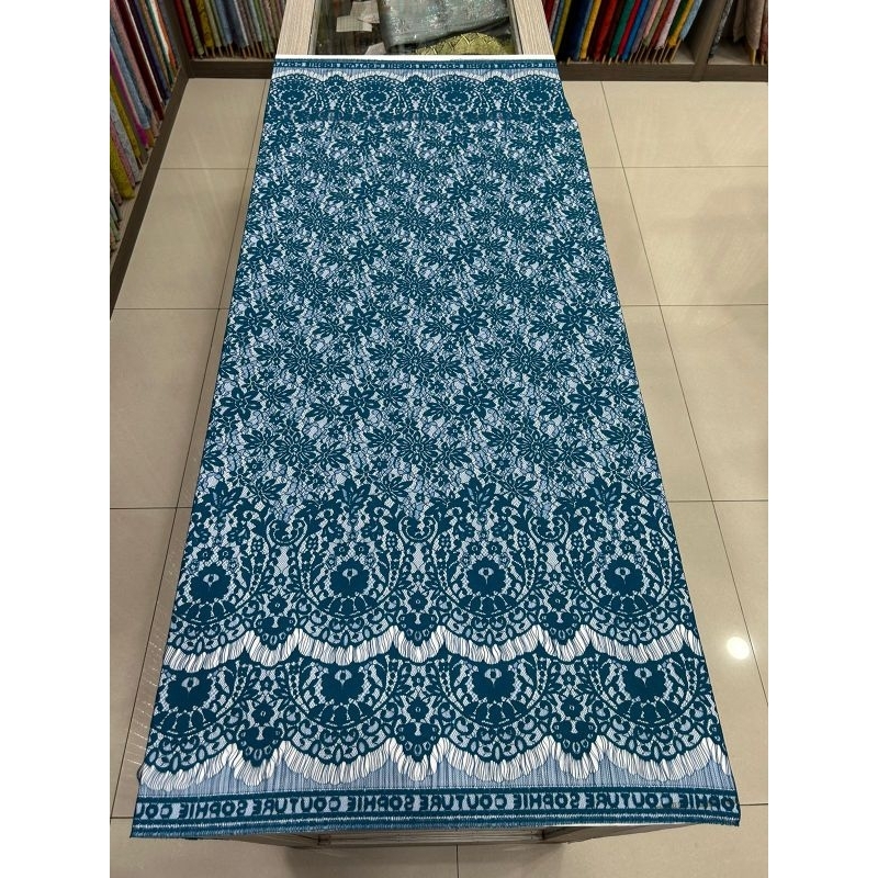 Bakal Kain Bahan Kebaya Brukat Semi Prancis/ Lace Panel Semi Francis/ Brokat semi prancis/ kain keba