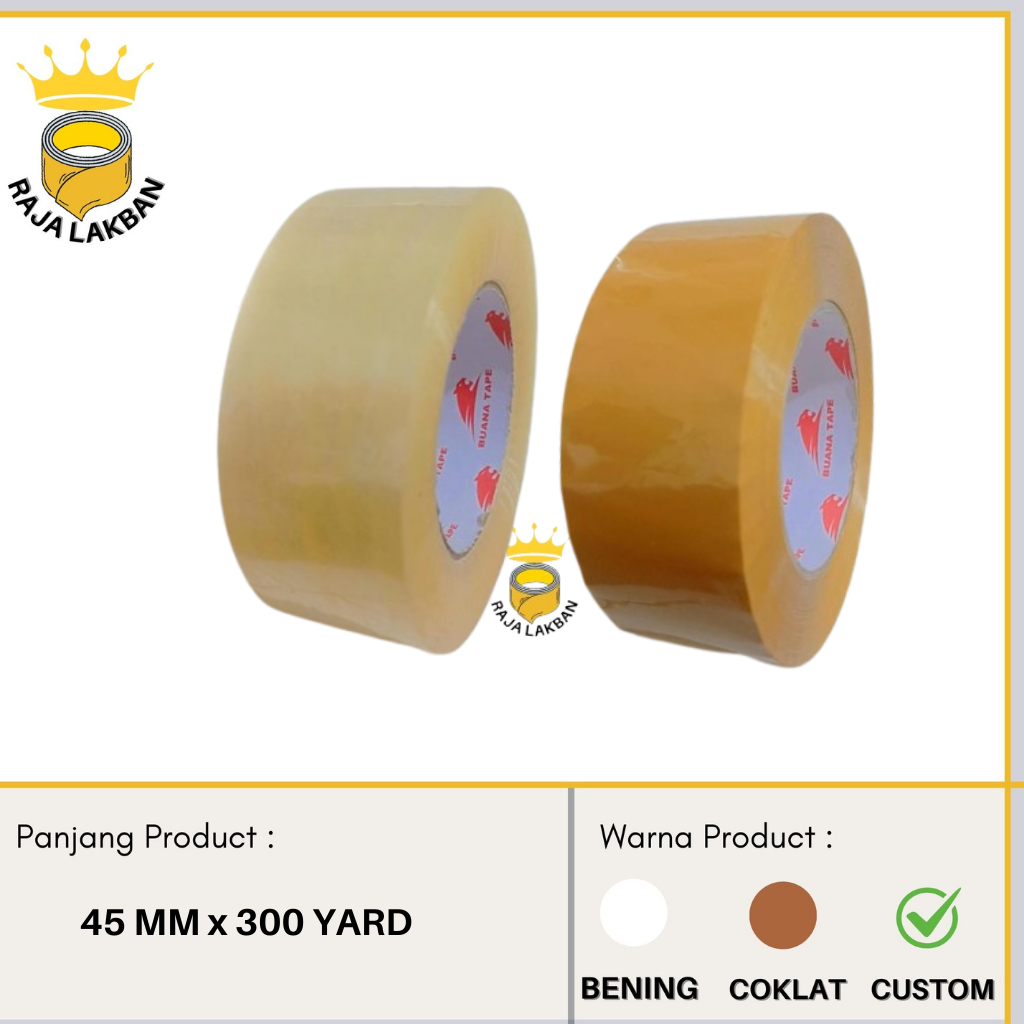 

Lakban Bening Coklat 2 Inch 300 Yard Lakban Jumbo 45mm x 300 yard