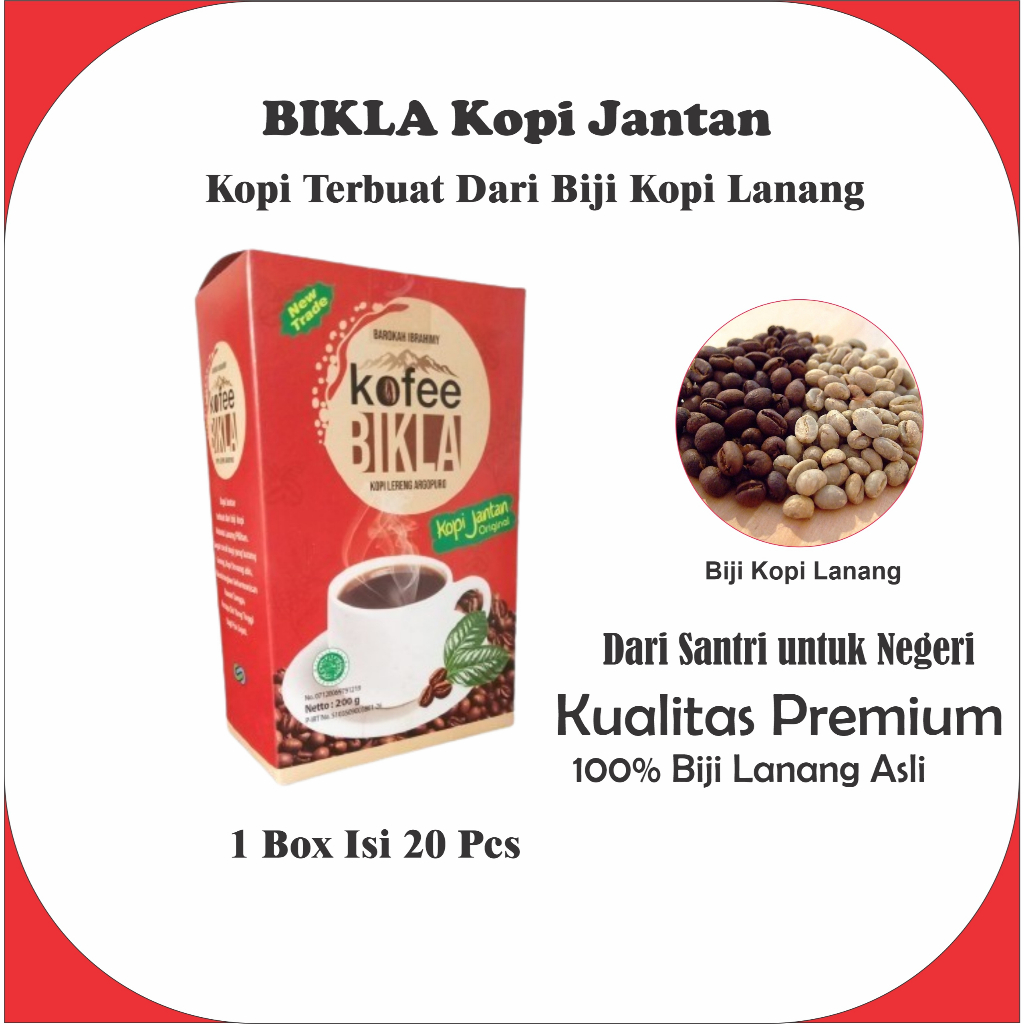 

Kopi Jantan Kemasan Box isi 20 pcs| BIKLA