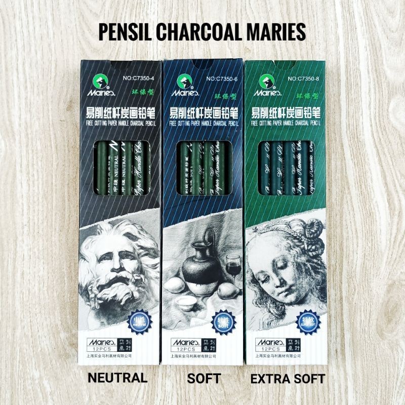 

MARIES Paper Handle Charcoal Pencil / Pensil Arang C7350