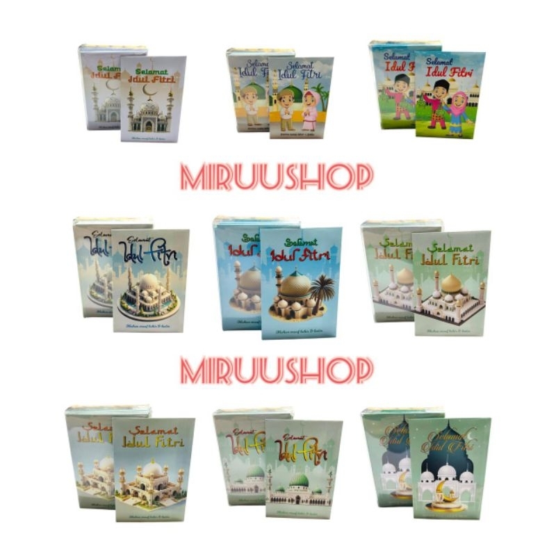 

Amplop pendek angpau ampau angpao lebaran ramadhan eid mubarak dengan box mika isi 50 lembar