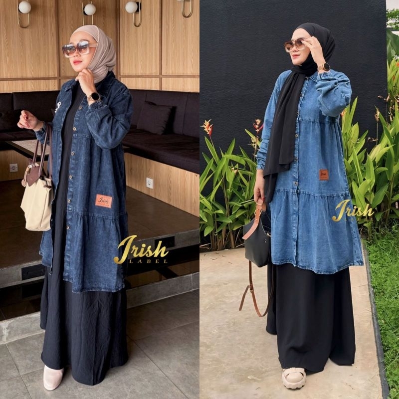 DELTA SET WANITA KEKINIAN JEANS SET NYAMAN OOTD SET LEBARAN SET TERBARU SET RAMADHAN