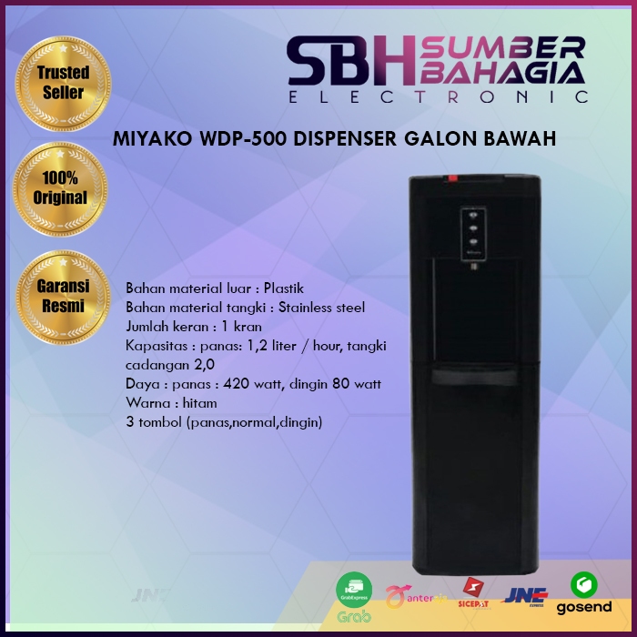 MIYAKO WDP-500 DISPENSER GALON BAWAH (NEW) (KHUSUS BANDUNG)