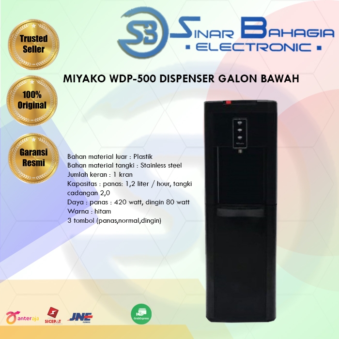 MIYAKO WDP-500 DISPENSER GALON BAWAH (NEW) (KHUSUS BANDUNG)