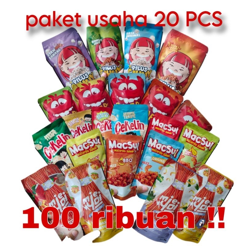 

PAKET USAHA CAMILAN 500 GRAM / MIX RASA BBQ/DAUN JERUK/ORIGINAL/PEDAS/BALADO
