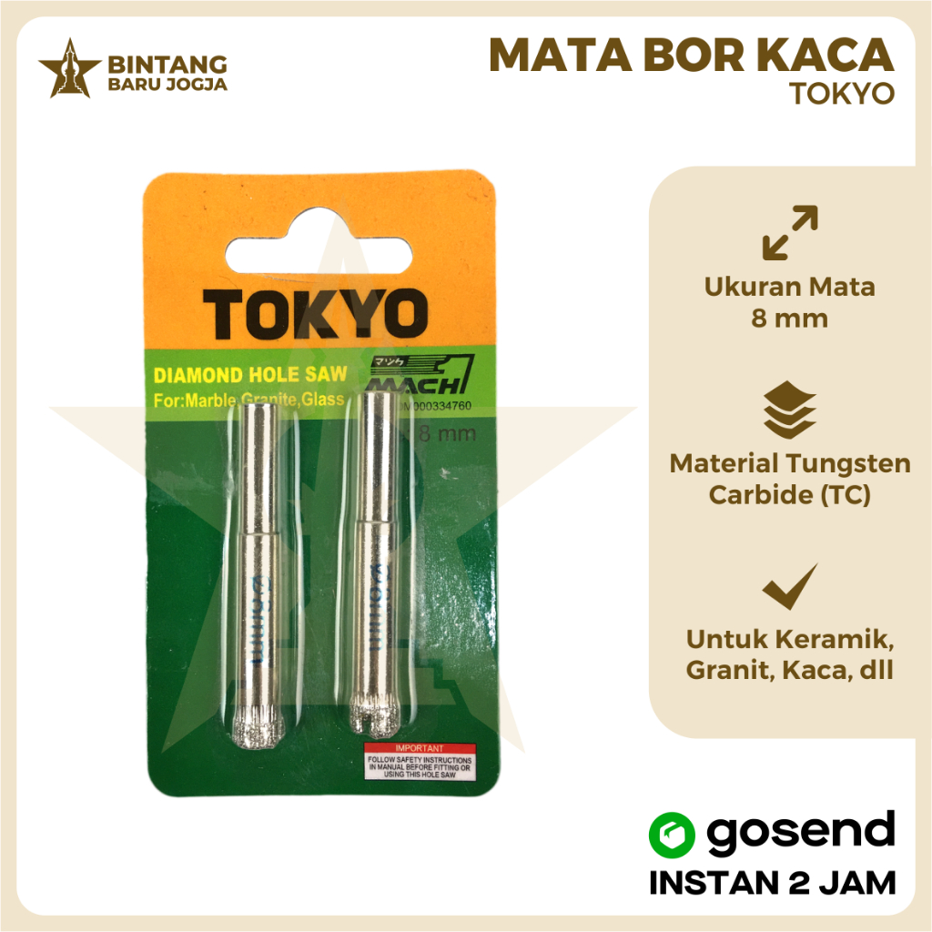 Mata Bor Kaca 8 mm | Granit | Keramik | Tokyo 8mm