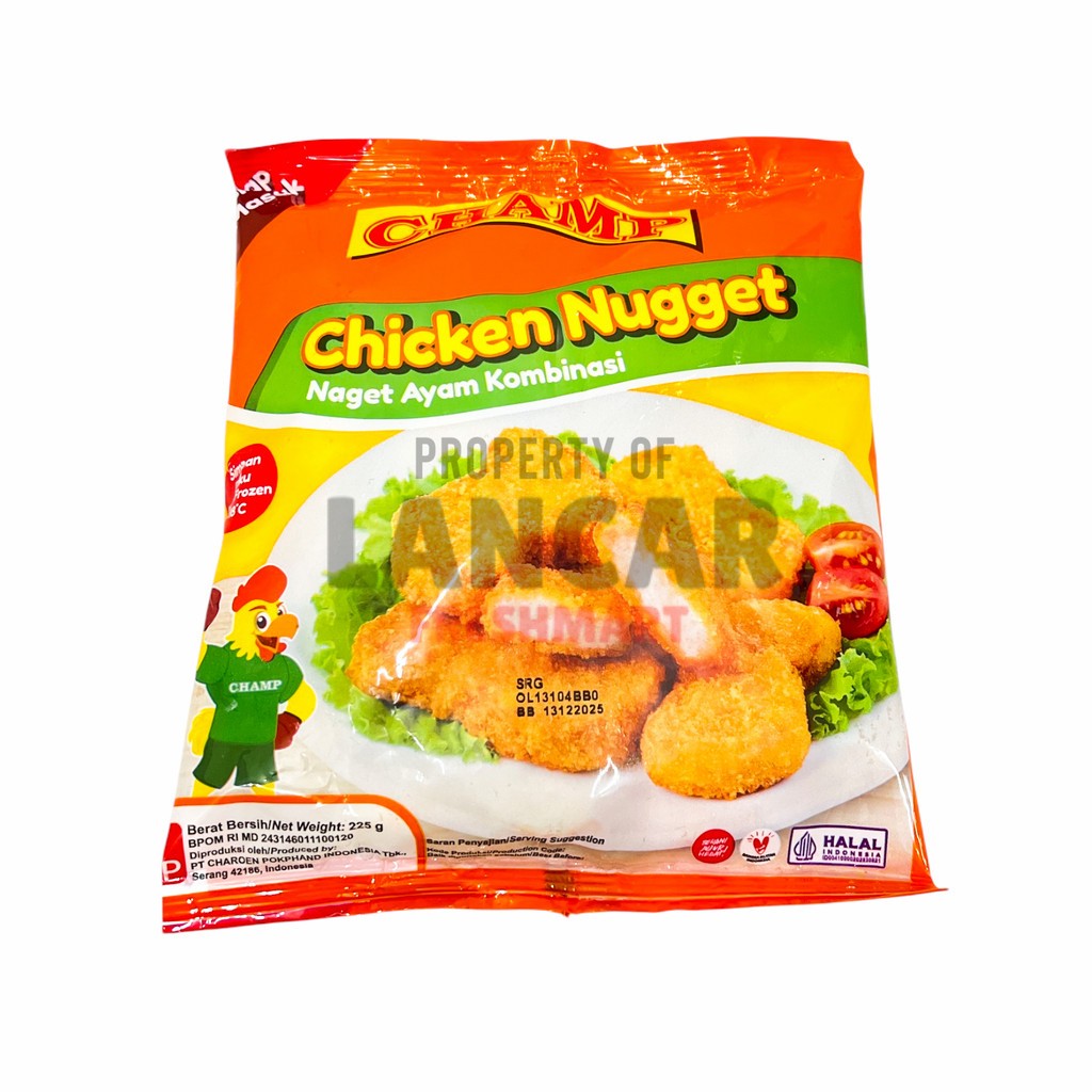 

CHAMP NUGGET AYAM / CHICKEN NUGGET 225gr