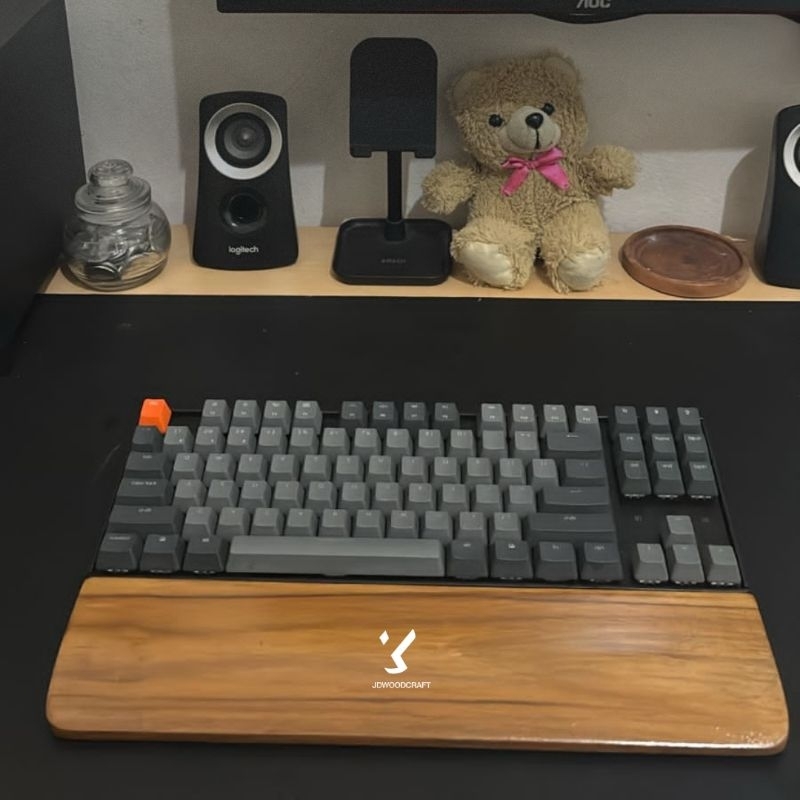 (JDWOODCRAFT) Wrist Rest Pad Keyboard Custom Ukuran Keychron K8