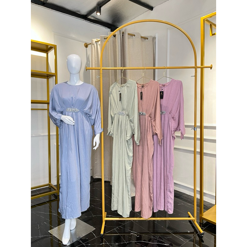 Kaftan Cringkle Crystal - Kaftan Rempel/ Kaftan Cringkle/ Kaftan Crystal/ Kaftan Mutiara/ Kaftan Leb