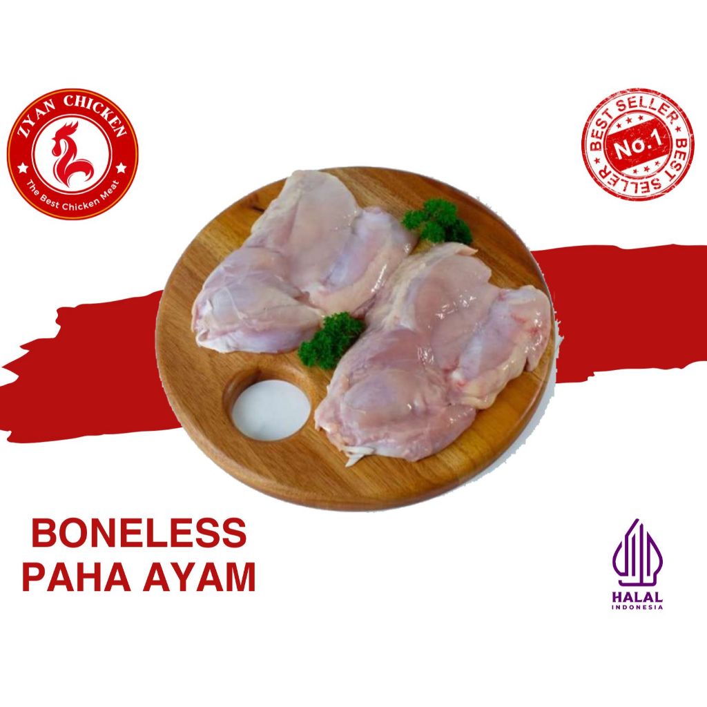 

Boneless Fillet Paha Ayam Tanpa Kulit pack 950gr - 1kg