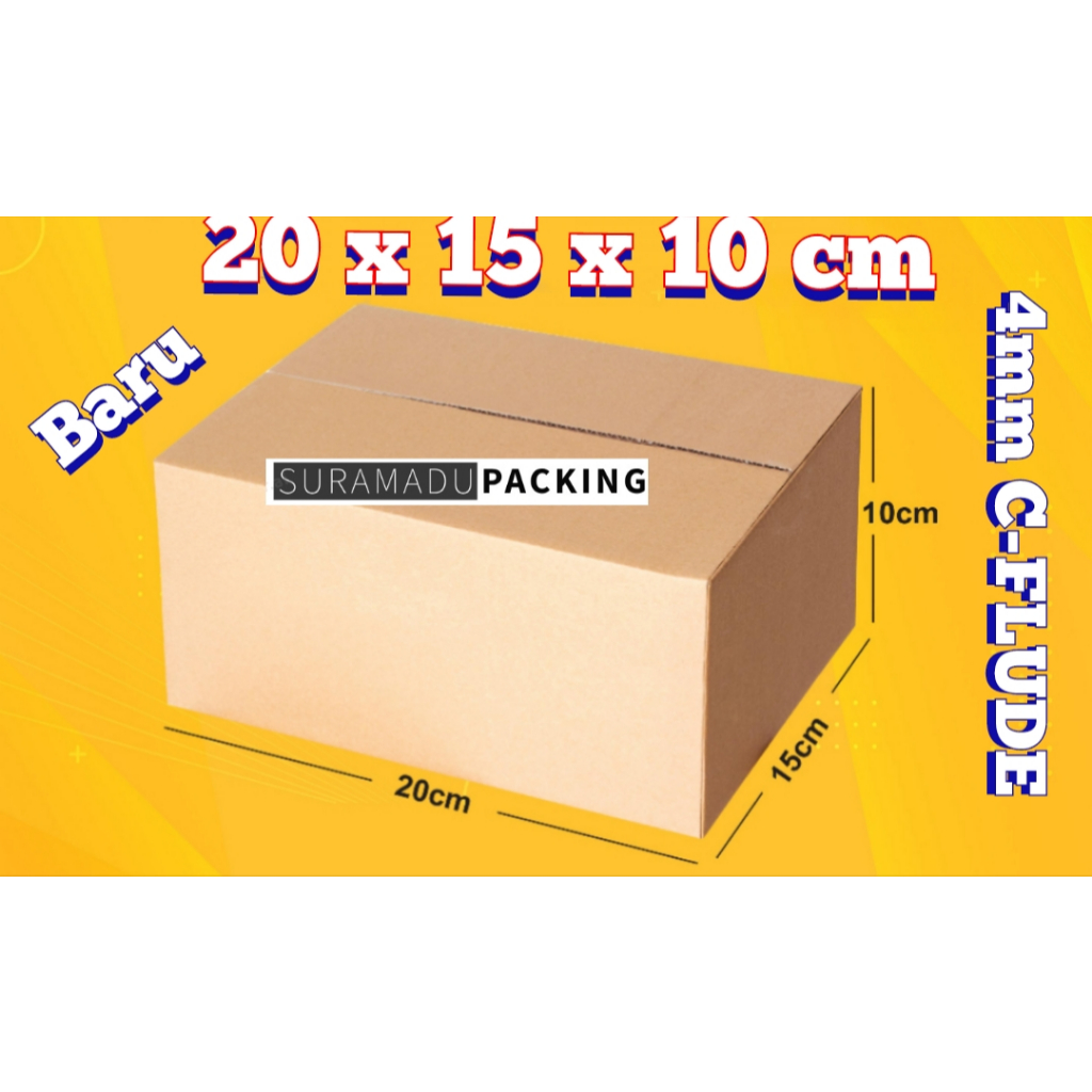 

Kardus box karton packing 20x15x10 cm Packing Polos dan Tebal 4mm C FLUDE