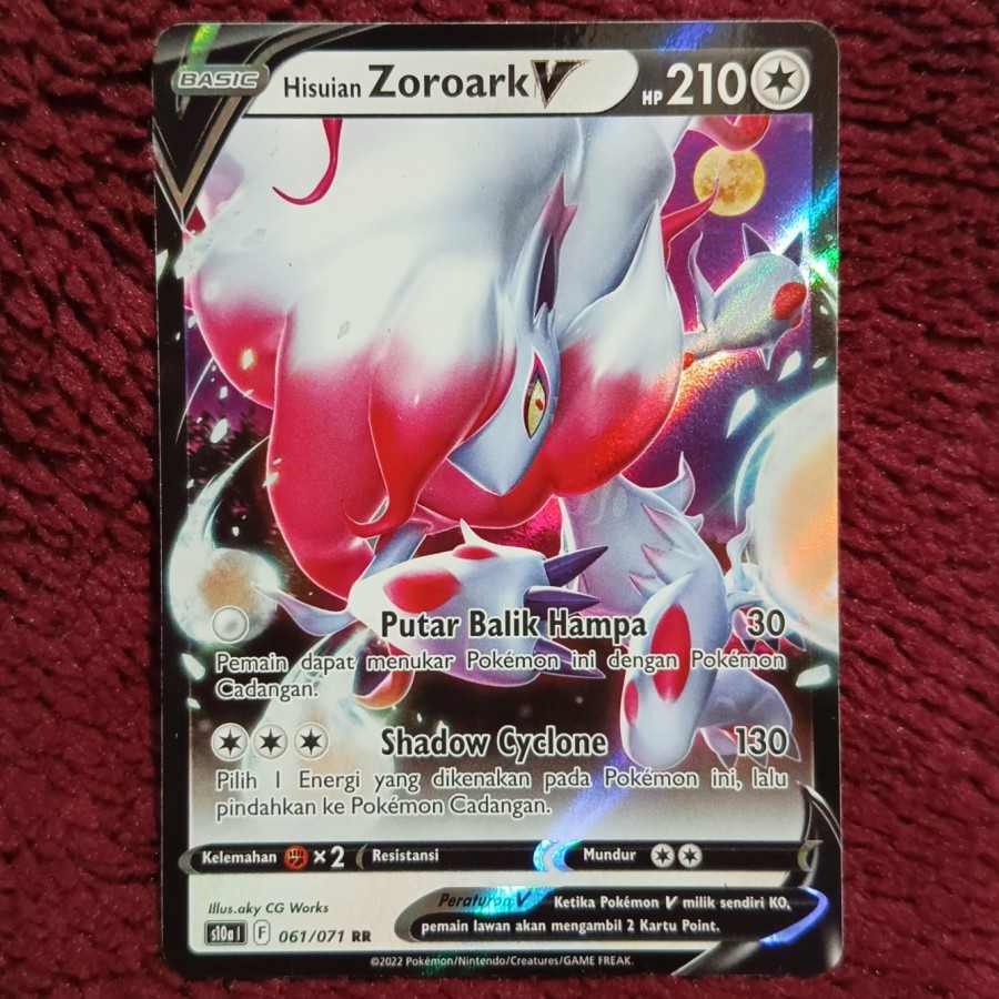 Hisuian Zoroark V RR s10a - Pokemon TCG Indonesia foil holo