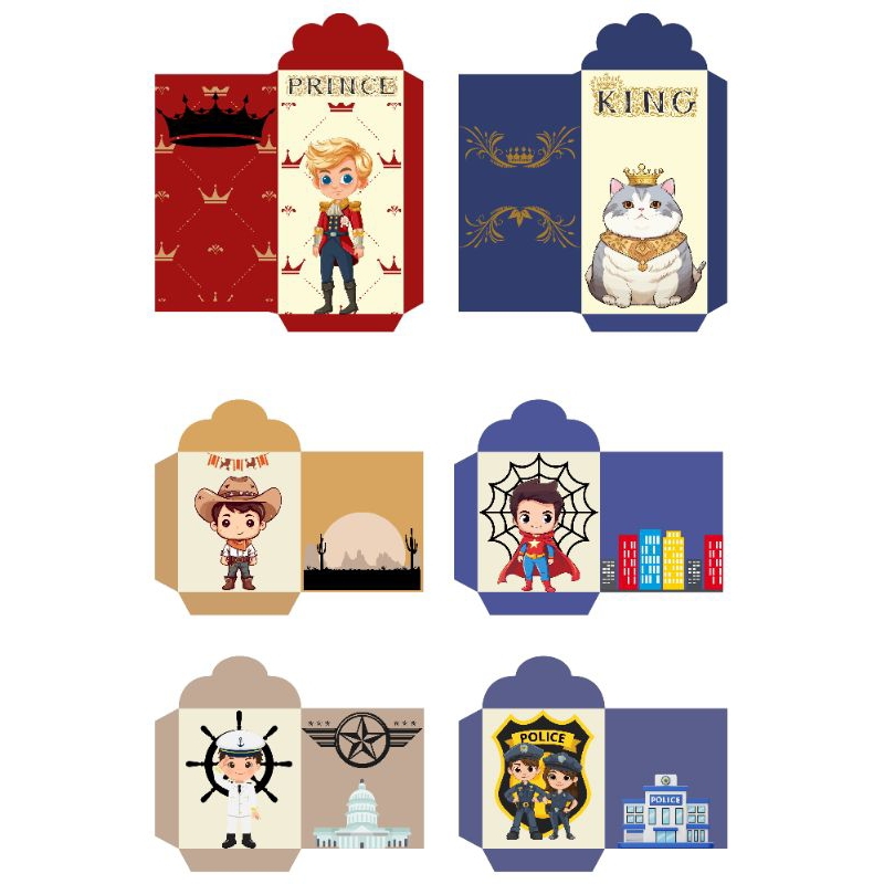 

Amplop Lebaran THR Unik & Elegan – 1 Set (6 Lembar) PRINCE, PRINCES, EID MOMENT