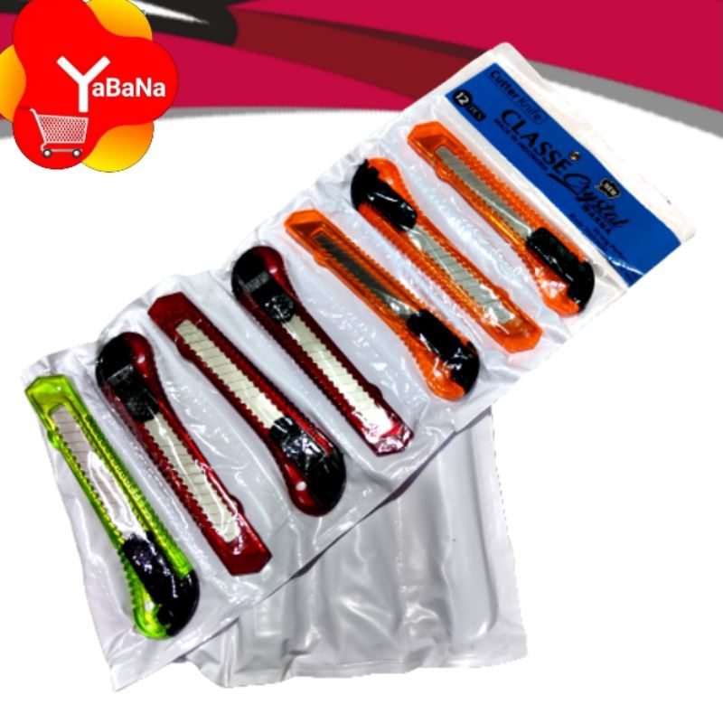 

Pisau Kater Besar Bening Cerah Classe Crystal 12pcs