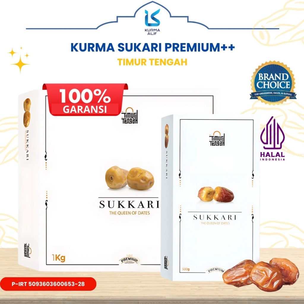 

Kurma Sukari Timur Tengah Premium++ High Quality Kurma Lembut Manis Daging Tebal