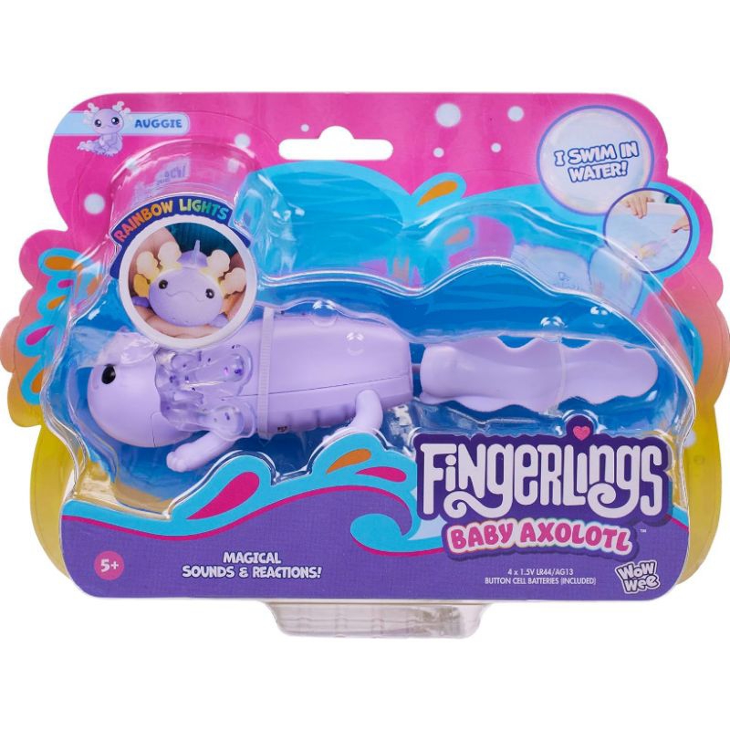 Fingerlings interactive baby axolotl with light swimming original