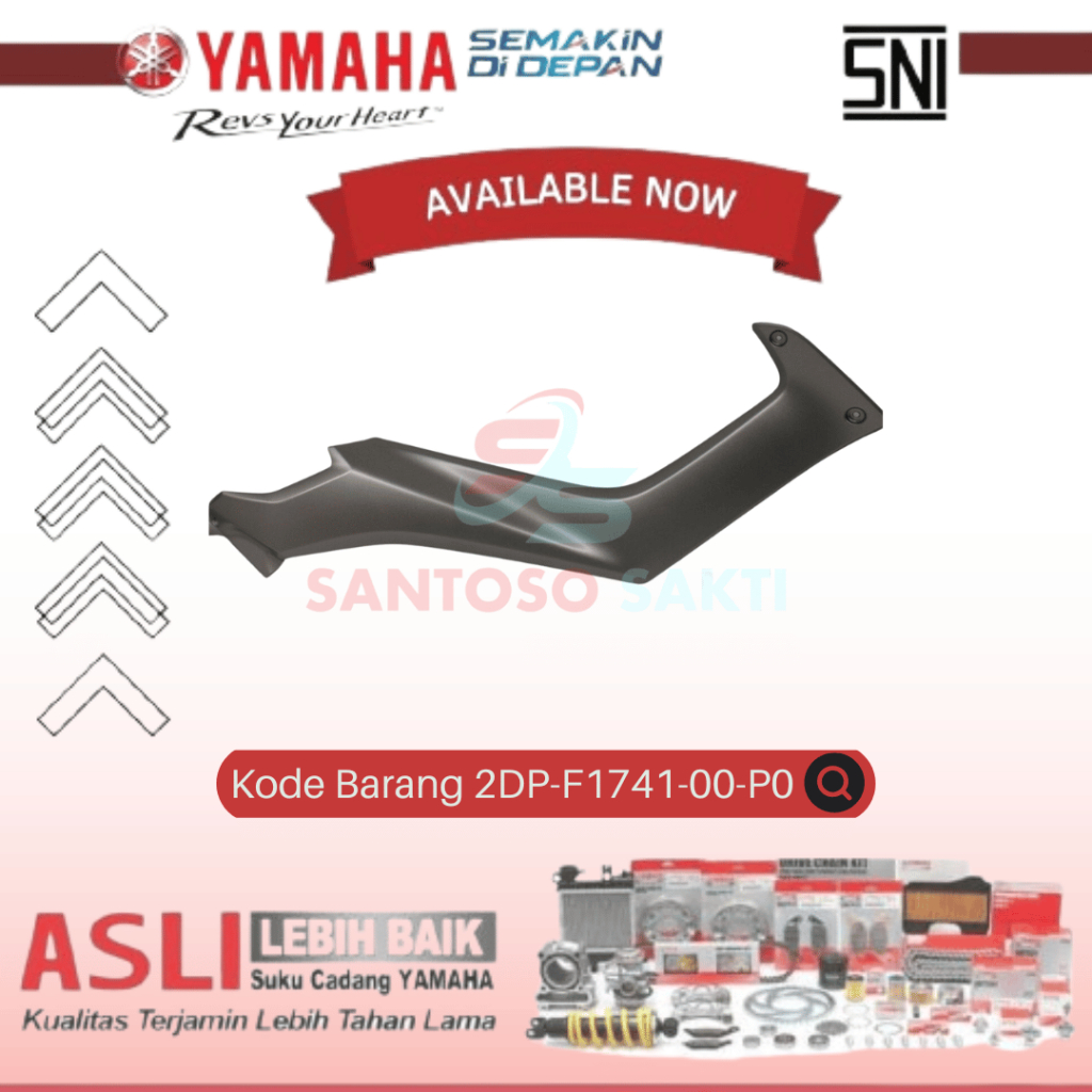 Cover Deltabox Cover Body Samping Tengah Nmax Old 155 Silver Doff Matte Kanan ORIGINAL YAMAHA 2DP-F1