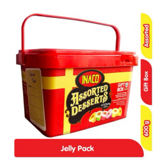 

INACO Jelly Assorted Dessert Gift Box 600 g/ Jelly Inaco Murah/ Jelly Murah