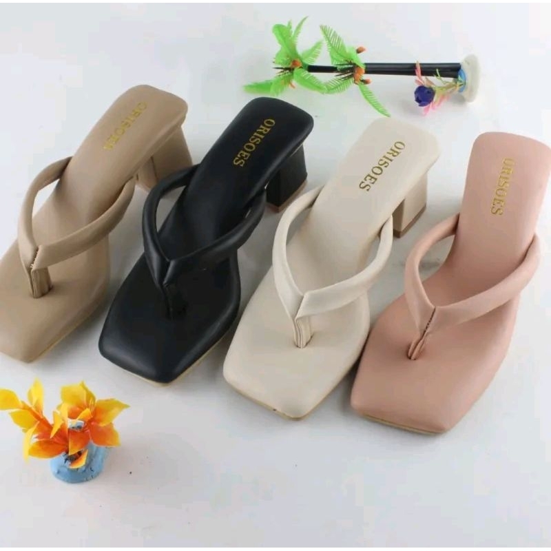 BELLA. sendal jepit wanita hak tahu 5cm