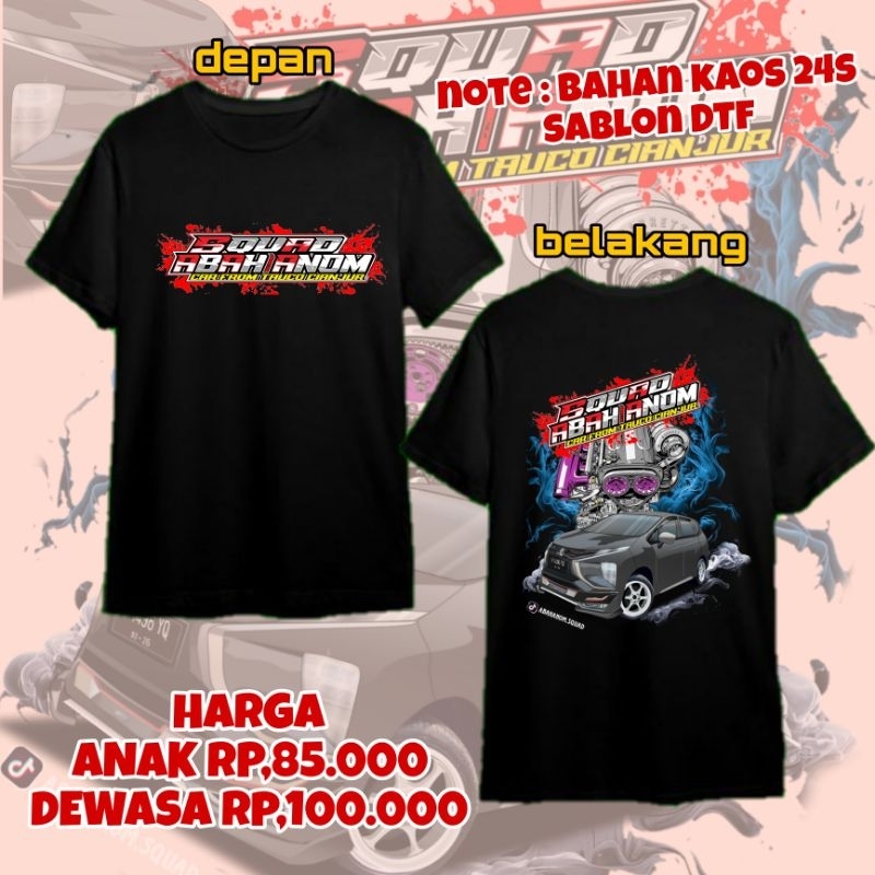 kaos sablon SQUAD ABAH ANOM