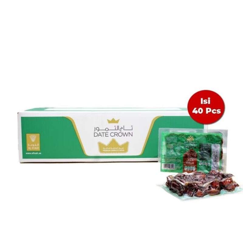 

KURMA KHALAS DATECROWN (KARTON 250GRX40PCS) EXP 2026 PANEN TERBARU