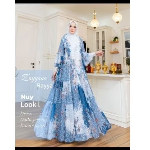 ZAYYANA MOM.AND GIRLS RAYA GAMIS PRINTING SARIMBIT  ELDEENA WANITA MUSLIMAH