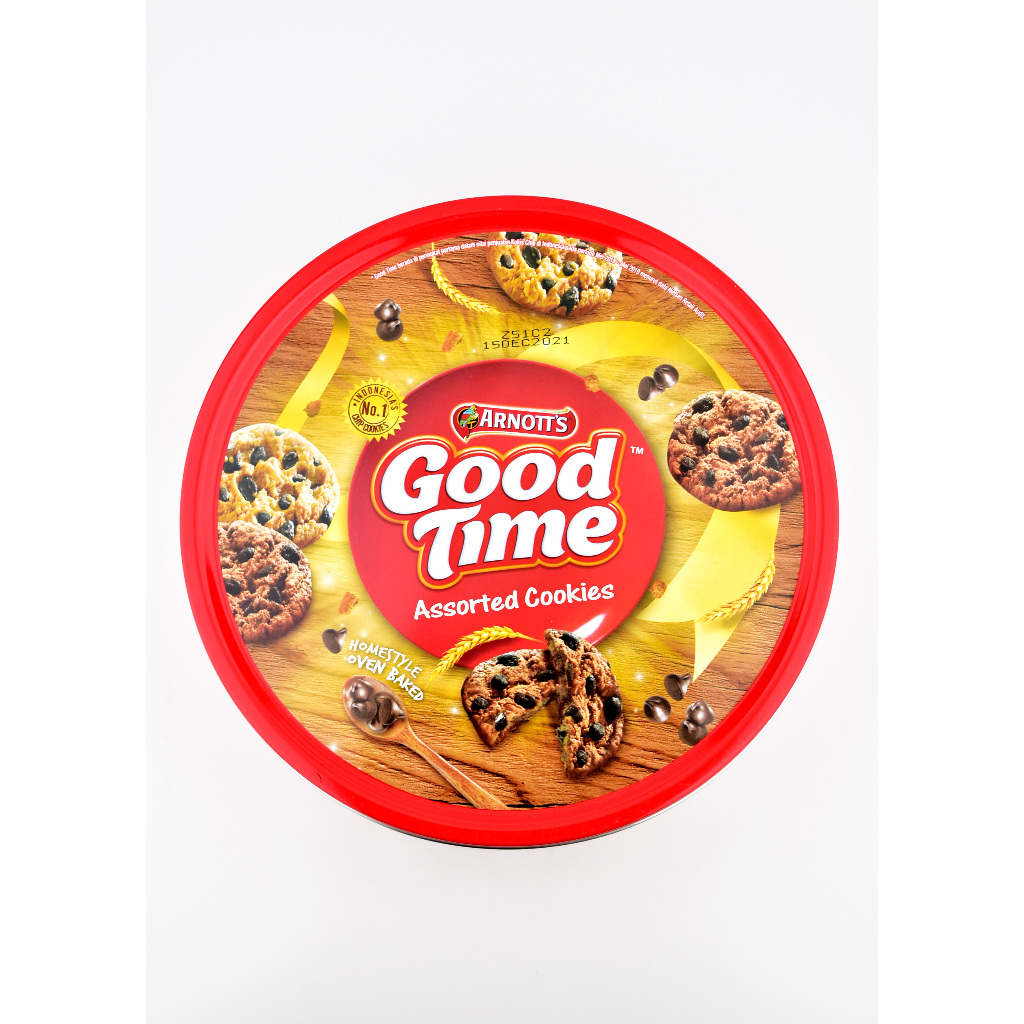 

Biskuit Kaleng Kukis Coklat GOOD TIME Choc Cookies 256 gr
