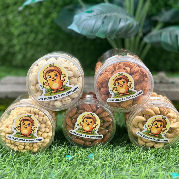 

Kacang Mete Asli Wonogiri / Almond / Pistachio Fustuk / Chickpea Kacang Arab Kemasan Toples Jar