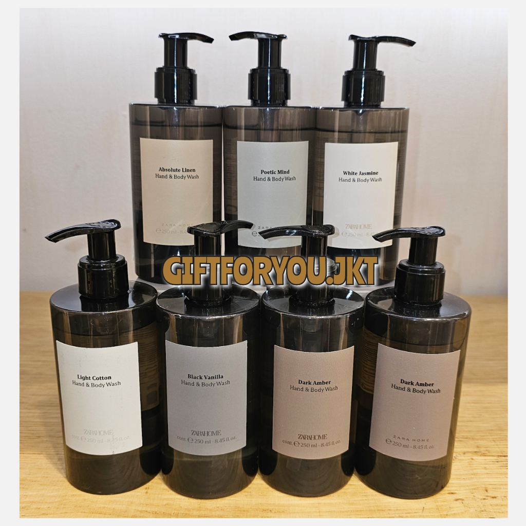 Sabun / Lotion Zara Home Original Dark Amber Black Vanilla Poetic Mind Light Cotton Absolute Linen W