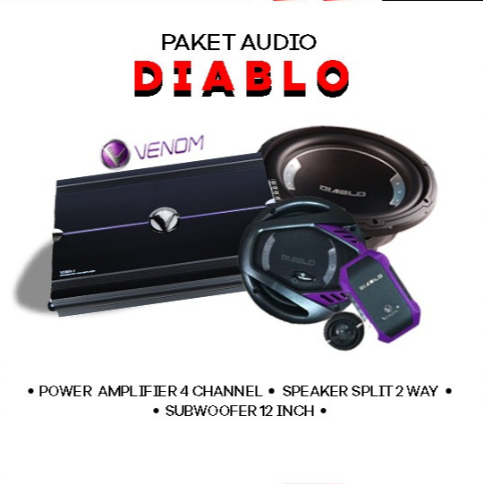 Paket Audio Venom Diablo Audio Mobil Full Set Original Garansi Resmi
