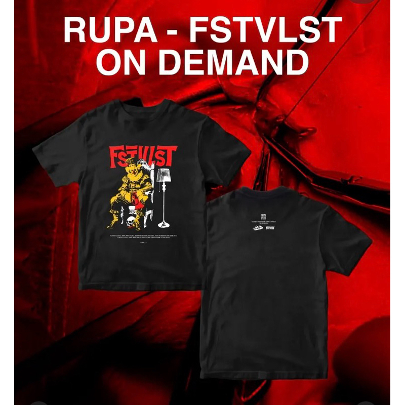 Kaos Tshirt BAND FSTVLST-RUPA Bahan Tebal Cotton Combed 24s