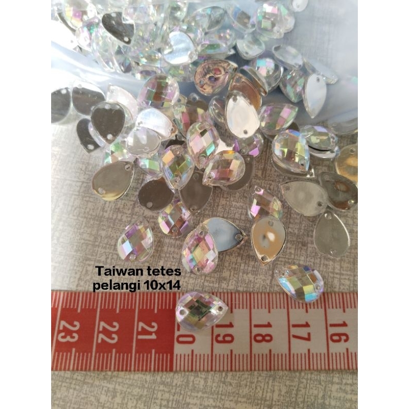 payet tetes / diamond tetes taiwan pelangi 10x14