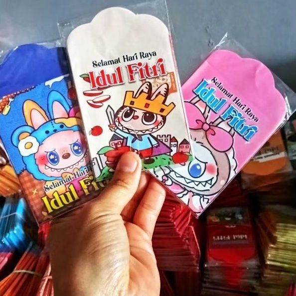 

100lembar mix motif Amplop Lebaran sedang 7cmx9cm per pack isi 100lembar