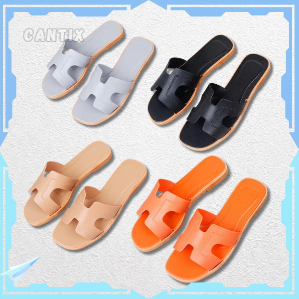 Sandal Slip Jelly Flat H Original Sendal Tipis Selop Import Fashion Wanita Sendal Ramping Kekinian W