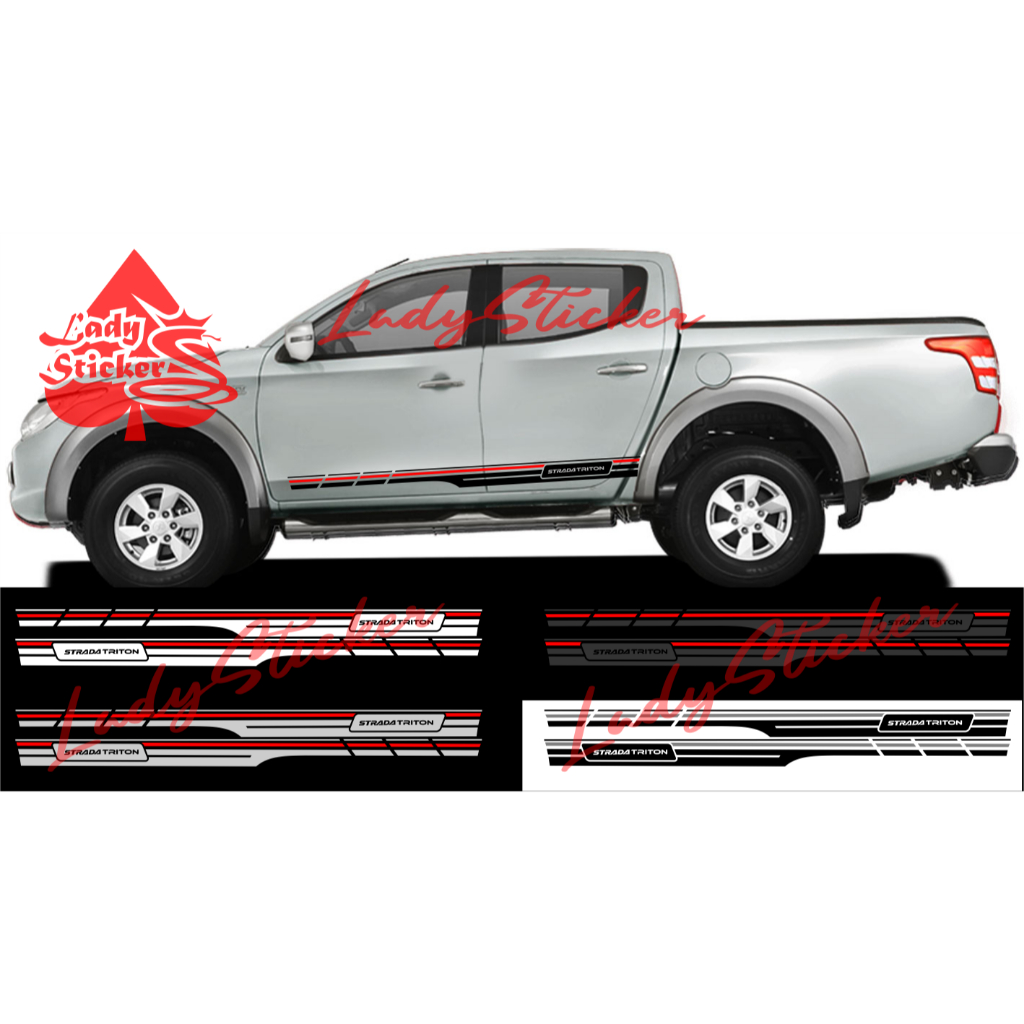 Sticker stiker mobil mitsubishi strada triton cutting sticker mobil mitsubishi strada triton body sa