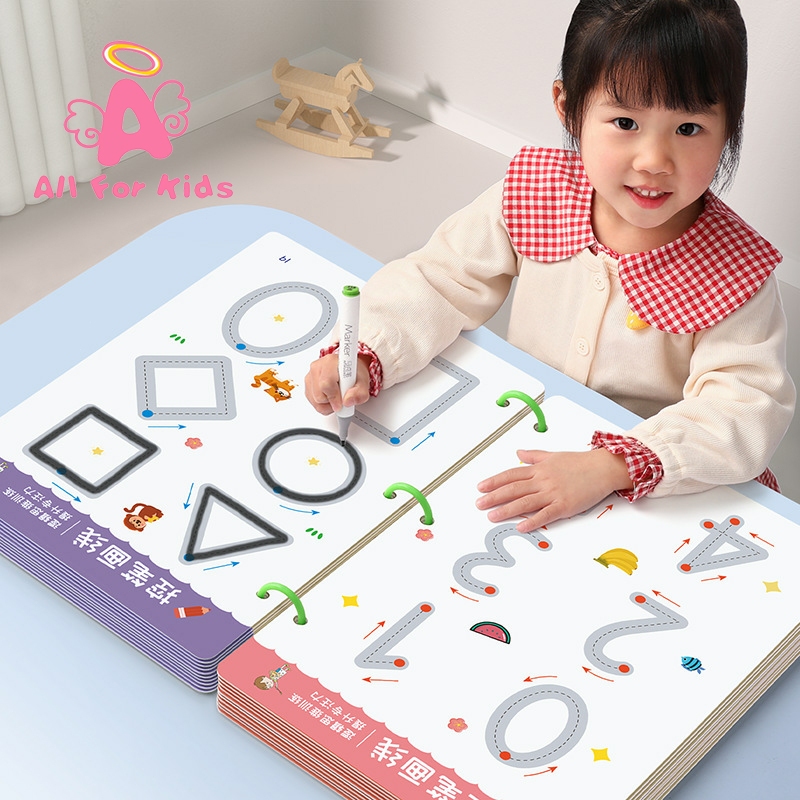 136 Page Magical Tracing Workbook ReusableDot To Dot Wipe And Clean Book Dapat Dihapus Mainan Edukas