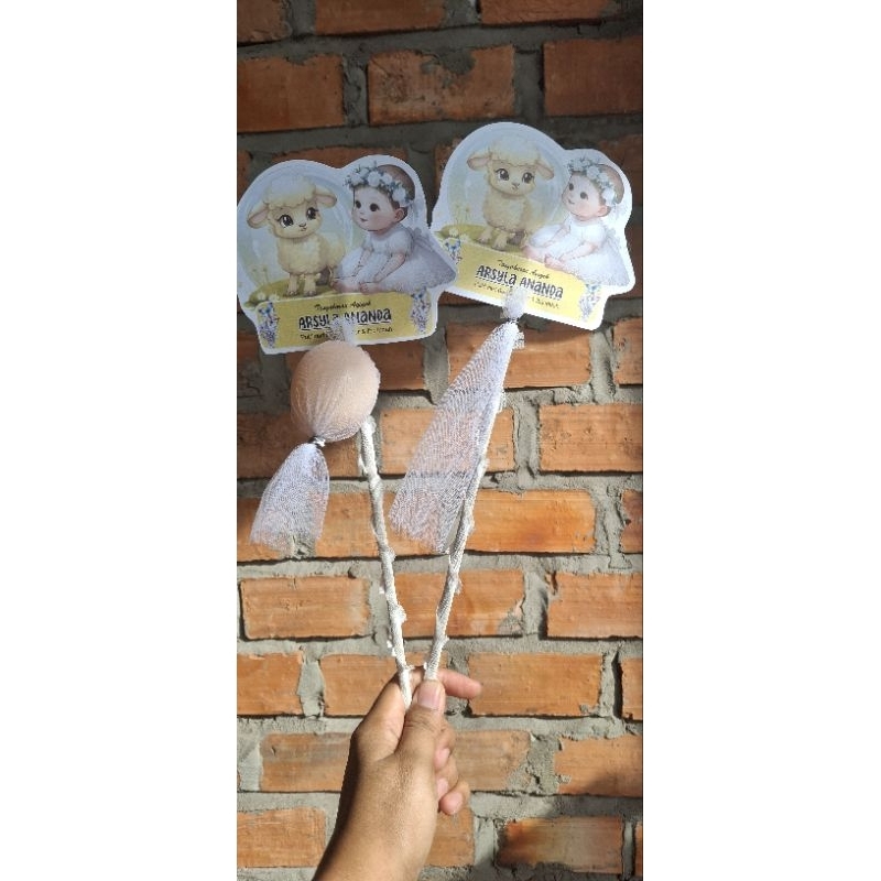 Bendera aqiqah + Tile tempat telur