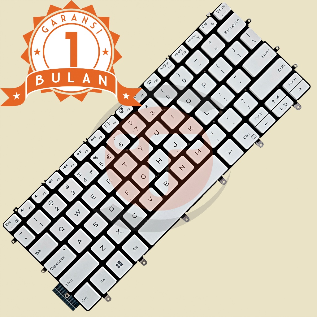 Keyboard Untuk Dell XPS 13-9370 13-9380 13-9305 9380-7660SLV-PUS P82G Backlight - White