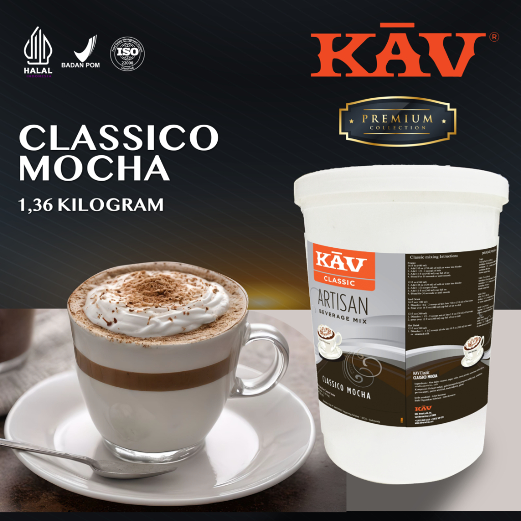 

Kav Tub Powder Drink Classico - Bubuk Minuman Kopi Klasik 1,36 Kg