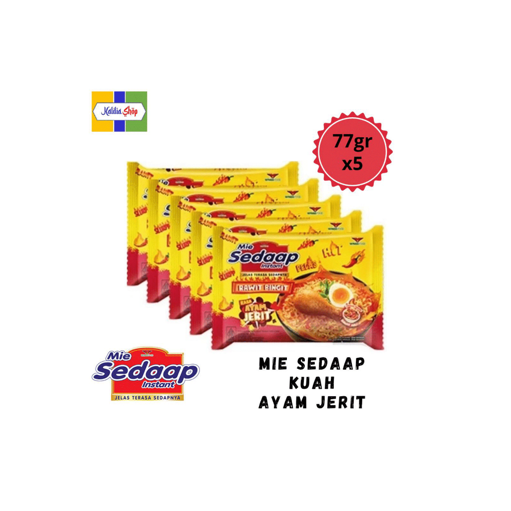 

Mie Sedaap Kuah Rawit Bingit Rasa Ayam Jerit Isi 5